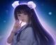 魔法少女学院黄油游戏封面，魔法阵与少女剪影在星空下的奇幻场景，色彩绚烂